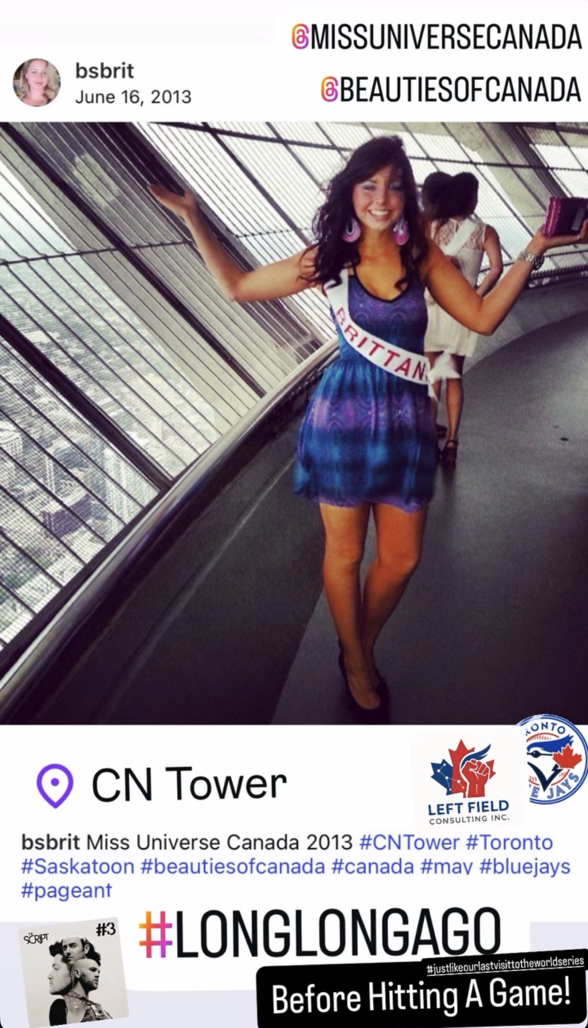 Brittany representing Canada during Miss Universe Canada 2013